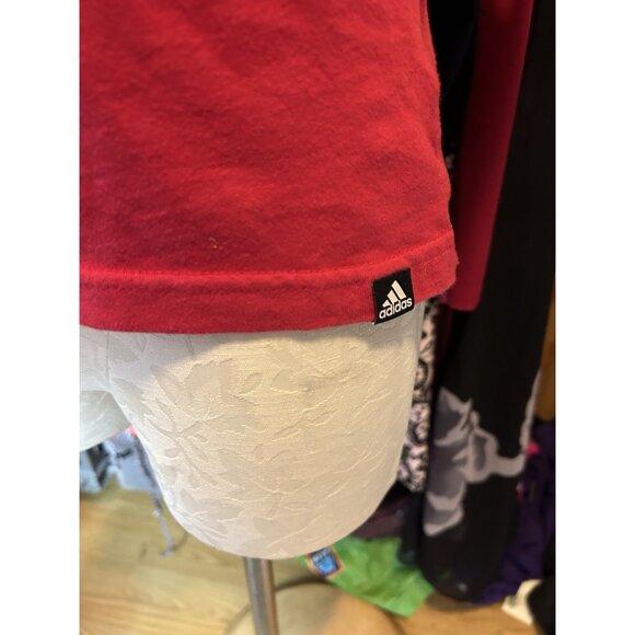 Adidas x FARM Rio Graphic Crew Neck Tee Bold Red Short Sleeve Size XS - Picture 5 of 9